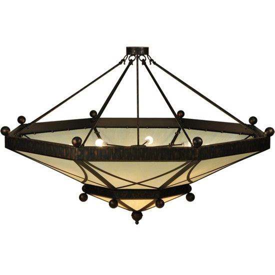 2nd Ave Lighting Grenoble 74" Wide Semi-Flushmount in Roasted Red Pepper Finish
