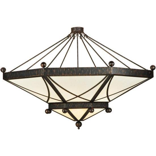 2nd Ave Lighting Grenoble 74" Wide Semi-Flushmount in Roasted Red Pepper Finish
