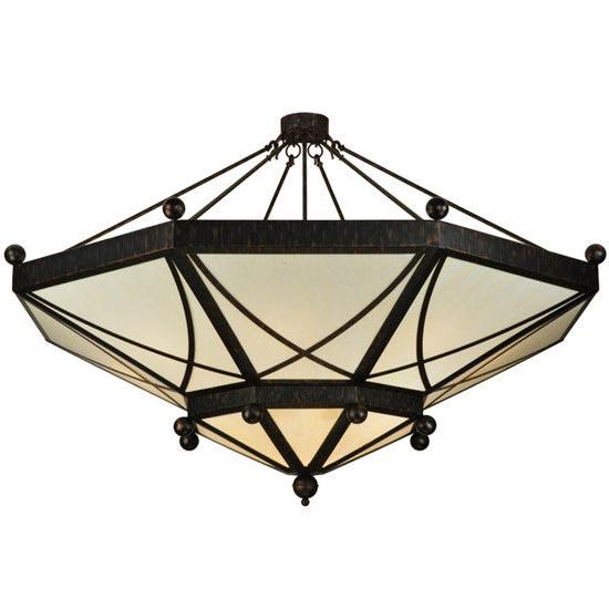 2nd Ave Lighting Grenoble 74" Wide Semi-Flushmount in Roasted Red Pepper Finish