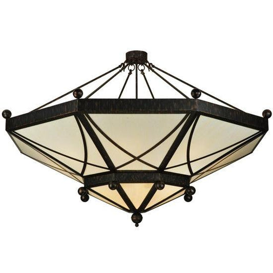 2nd Ave Lighting Grenoble 74" Wide Semi-Flushmount in Roasted Red Pepper Finish