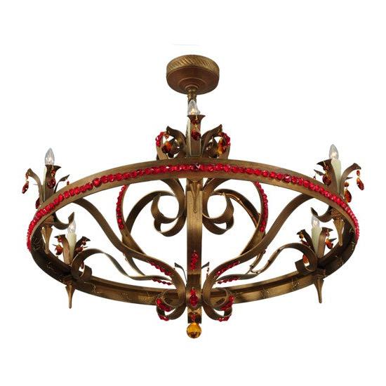 2nd Ave Lighting Grosetto 39" Wide 6 LT Chandelier in Cortez Gold Finish