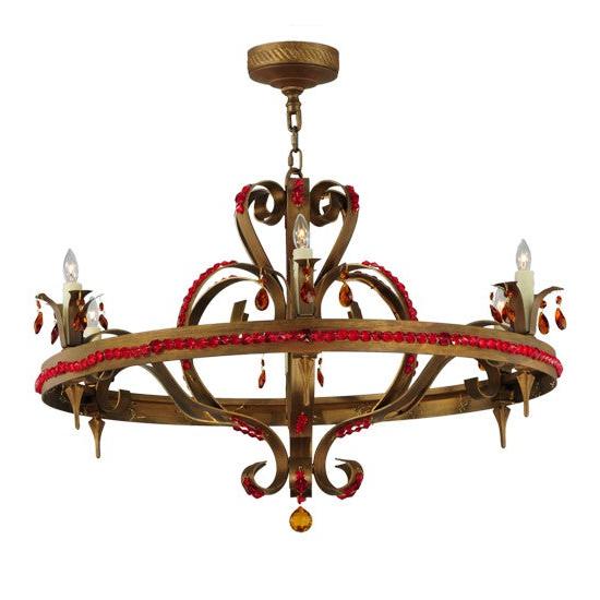 2nd Ave Lighting Grosetto 39" Wide 6 LT Chandelier in Cortez Gold Finish