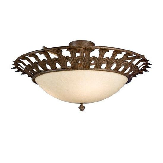 2nd Ave Lighting Hampton 30" Wide Semi-Flushmount With Rusty Nail Finish