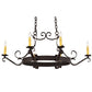 2nd Ave Lighting Handforged 38" Long 6 LT Oval Chandelier in Chestnut Finish