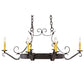 2nd Ave Lighting Handforged 38" Long 6 LT Oval Chandelier in Chestnut Finish