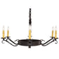 2nd Ave Lighting Handforged 38" Long 6 LT Oval Chandelier in Chestnut Finish