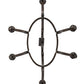 2nd Ave Lighting Handforged 38" Long 6 LT Oval Chandelier in Chestnut Finish