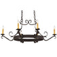 2nd Ave Lighting Handforged 38" Long 6 LT Oval Chandelier in Chestnut Finish