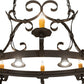 2nd Ave Lighting Handforged 51" Oval 8 Light Chandelier in Wrought Iron Finish