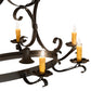 2nd Ave Lighting Handforged 51" Oval 8 Light Chandelier in Wrought Iron Finish