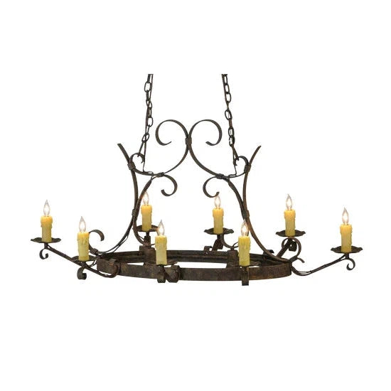 2nd Ave Lighting Handforged 52" 8-Light Antiquity Oval Chandelier