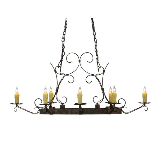 2nd Ave Lighting Handforged 52" 8-Light Antiquity Oval Chandelier