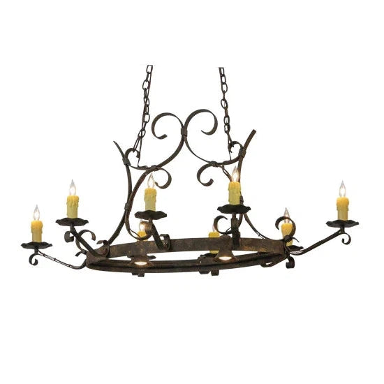 2nd Ave Lighting Handforged 52" 8-Light Antiquity Oval Chandelier