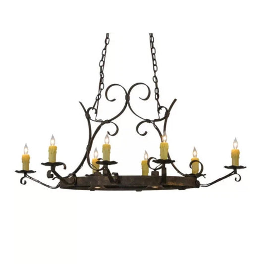 2nd Ave Lighting Handforged 52" 8-Light Antiquity Oval Chandelier