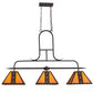 2nd Ave Lighting Hanford 48" Long 3 LT Island Pendant in Copper Rust Finish