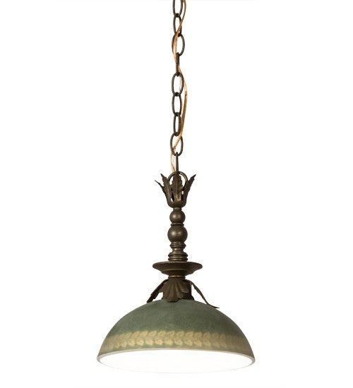 2nd Ave Lighting Hemisphere 10" Pendant in Matte Antique Brass Finish