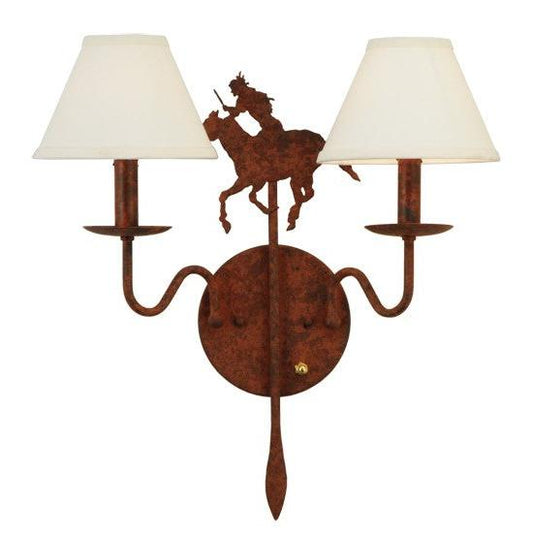 2nd Ave Lighting High Plains Rider 18" Wide 2 Light Wall Sconce in Rusty Nail Finish