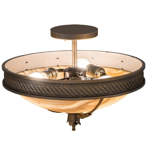 2nd Ave Lighting Hoja 15" Semi-Flushmount in French Bronze Finish