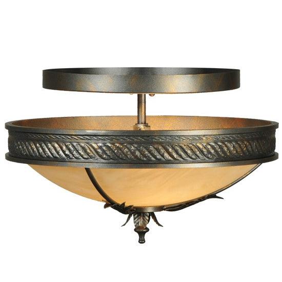 2nd Ave Lighting Hoja 15" Semi-Flushmount in French Bronze Finish