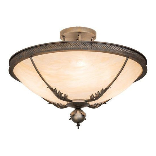 2nd Ave Lighting Hoja 30" Wide Semi-Flushmount in French Bronze