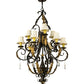 2nd Ave Lighting Ingrid 46" Wide 9 LT Chandelier in Timeless Bronze With Gold Accents