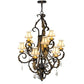 2nd Ave Lighting Ingrid 46" Wide 9 LT Chandelier in Timeless Bronze With Gold Accents