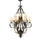 2nd Ave Lighting Ingrid 46" Wide 9 LT Chandelier in Timeless Bronze With Gold Accents