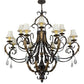 2nd Ave Lighting Ingrid 54" Wide 12 LT Chandelier in Timeless Bronze With Gold Accents