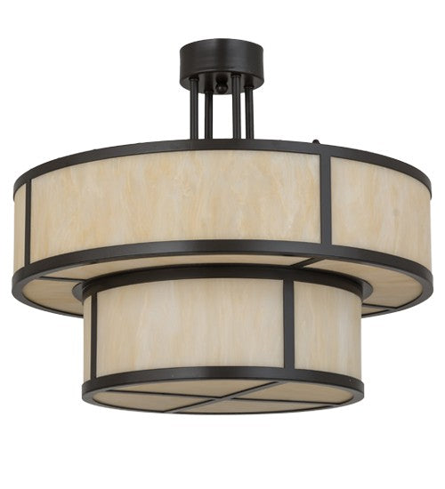 2nd Ave Lighting Jayne 24" Wide 2 Tier Pendant in Timeless Bronze Finish