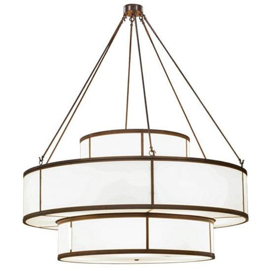 2nd Ave Lighting Jayne 66" Wide 3 Tier Pendant in Rustic Iron Finish