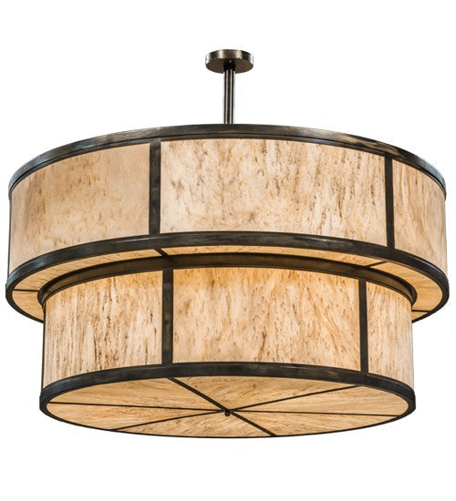 2nd Ave Lighting Jayne 72" Two Tier 18 LT Pendant in Light Burnished Antique Copper