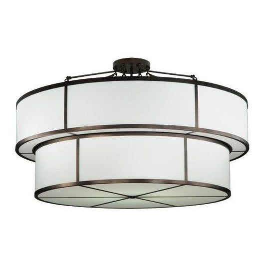 2nd Ave Lighting Jayne 72" Wide 2 Tier Semi-Flushmount With Mahogany Bronze Finish