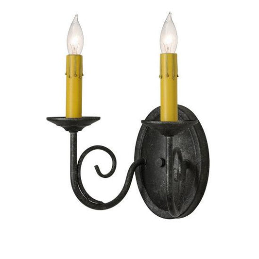 2nd Ave Lighting Jenna 10" Wide 2 Light Wall Sconce in Smoke Finish