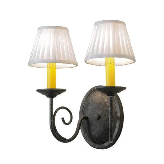 2nd Ave Lighting Jenna 12" 2 Light Wall Sconce in Smoke Finish
