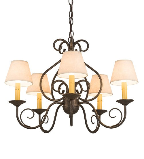 2nd Ave Lighting Jenna 24" Wide 5 LT Chandelier in Golden Bronze Finish