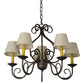 2nd Ave Lighting Jenna 24" Wide 5 Light Chandelier in French Bronze Finish
