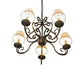 2nd Ave Lighting Jenna 24" Wide 5 Light Chandelier in French Bronze Finish