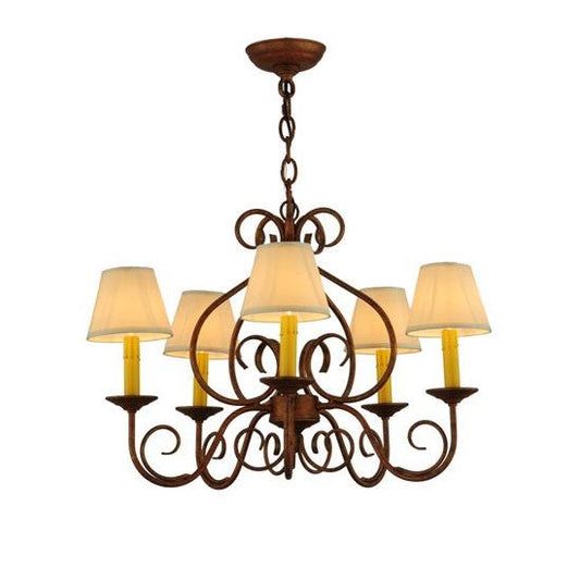 2nd Ave Lighting Jenna 26" Wide 5 Light Chandelier in Autumn Leaf Finish