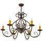 2nd Ave Lighting Jenna 36" Wide 6 LT Chandelier in Gilded Tobacco Finish