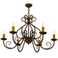 2nd Ave Lighting Jenna 36" Wide 6 LT Chandelier in Gilded Tobacco Finish