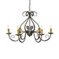2nd Ave Lighting Jenna 36" Wide 6 Light Chandelier in French Bronze Finish