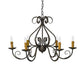 2nd Ave Lighting Jenna 36" Wide 6 Light Chandelier in French Bronze Finish