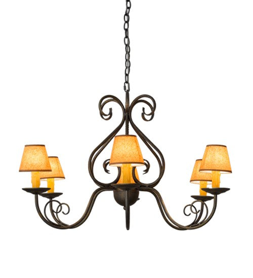 2nd Ave Lighting Jenna 36" Wide 6 Light Chandelier in French Bronze Finish