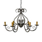 2nd Ave Lighting Jenna 36" Wide 6 Light Chandelier in French Bronze Finish