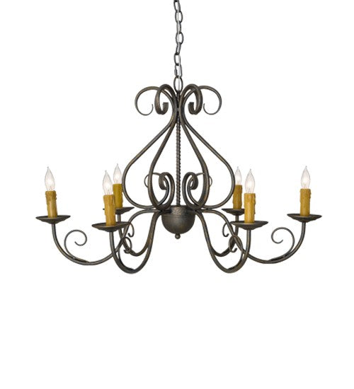 2nd Ave Lighting Jenna 36" Wide 6 Light Chandelier in French Bronze Finish