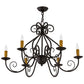 2nd Ave Lighting Jenna 36" Wide 6 Light Chandelier in Textured Chestnut Finish
