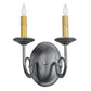 2nd Ave Lighting Jenna 9" Wide 2 Light Wall Sconce in Antique Iron Ore Finish