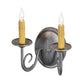 2nd Ave Lighting Jenna 9" Wide 2 Light Wall Sconce in Antique Iron Ore Finish