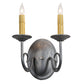 2nd Ave Lighting Jenna 9" Wide 2 Light Wall Sconce in Antique Iron Ore Finish