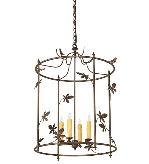 2nd Ave Lighting Jillian 25" Wide 4 Light Pendant in Gilded Tobacco Finish